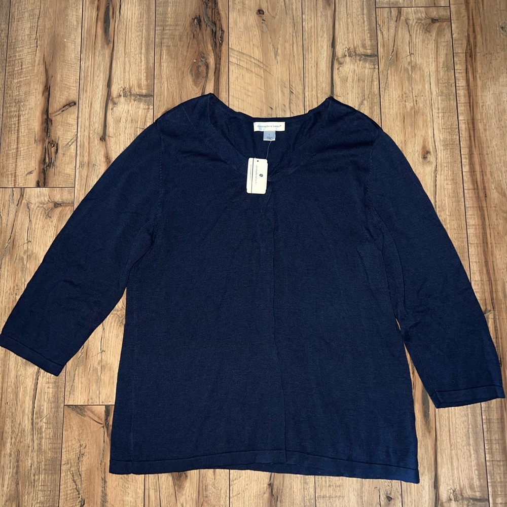 dark blue top